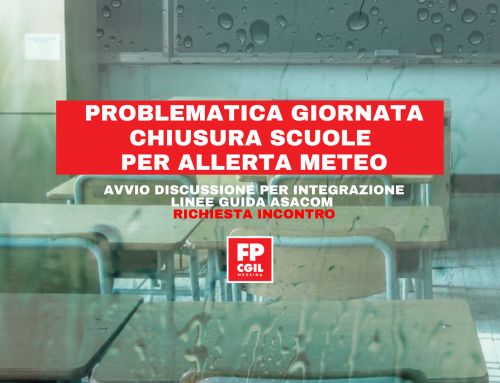 problematica giornata chiusura scuole per allerta meteo e avvio discussione per integrazione Linee Guida Asacom – richiesta incontro