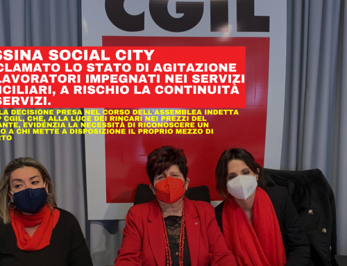 Messina Social City, proclamato lo stato di agitazione dei lavoratori impegnati nei servizi domiciliari, a rischio la continuità dei servizi.