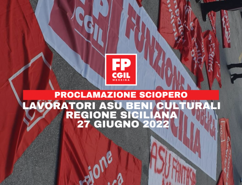 PROCLAMAZIONE SCIOPERO LAVORATORI ASU BENI CULTURALI – REGIONE SICILIANA – 27 GIUGNO 2022
