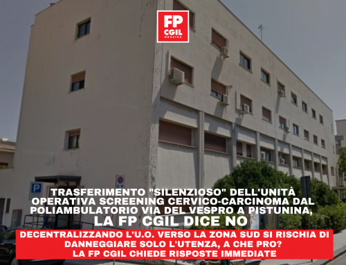 Trasferimento U.O. Screening Cervico-Carcinoma – Poliambulatorio Via del Vespro.